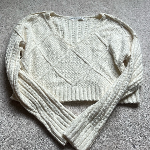 Altar'd State Sweaters - altar’d state cropped beige sweater size xs